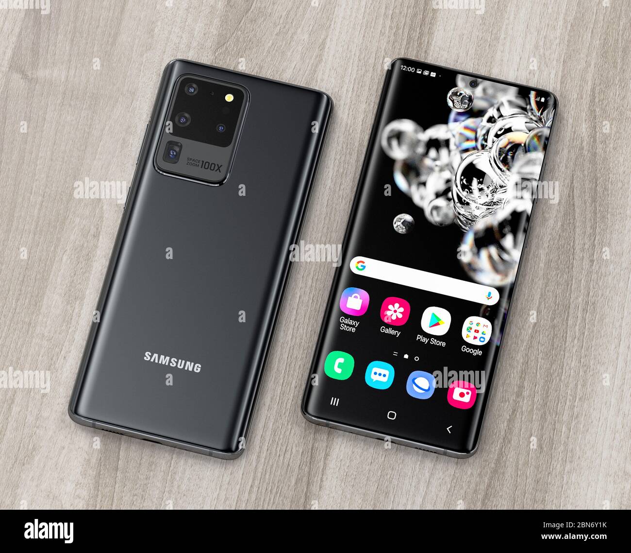 VERONA, ITALIEN - 01. MAI 2020: Das neu eingeführte Samsung Galaxy S20 5G ultra Smartphone wird für redaktionelle Zwecke angezeigt. Hochauflösende 3d-Wiedergabe Stockfoto