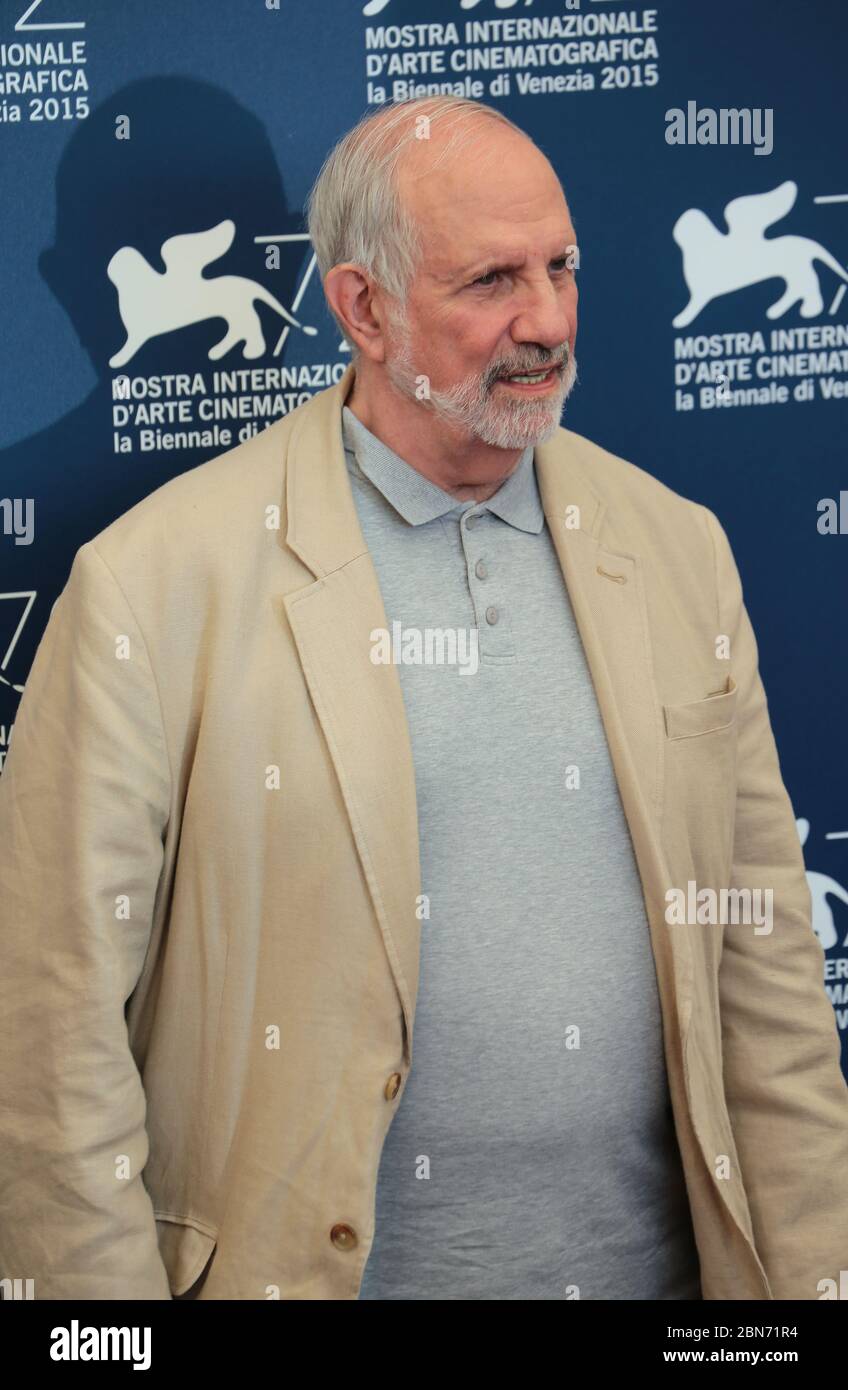 VENEDIG, ITALIEN - SEPTEMBER 09: Brian De Palma nimmt an einer Fotoausstellung für 'De Palma' und 'Jaeger-LeCoultre Glory to the Filmmakers 2015 Awards' Teil Stockfoto