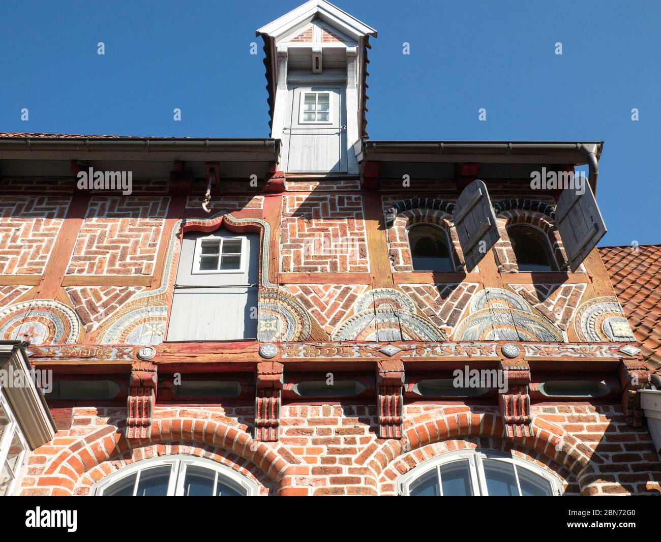 Rahmhaus an der Oberen Ohlingerstraße in Lüneburg, Deutschland. Stockfoto