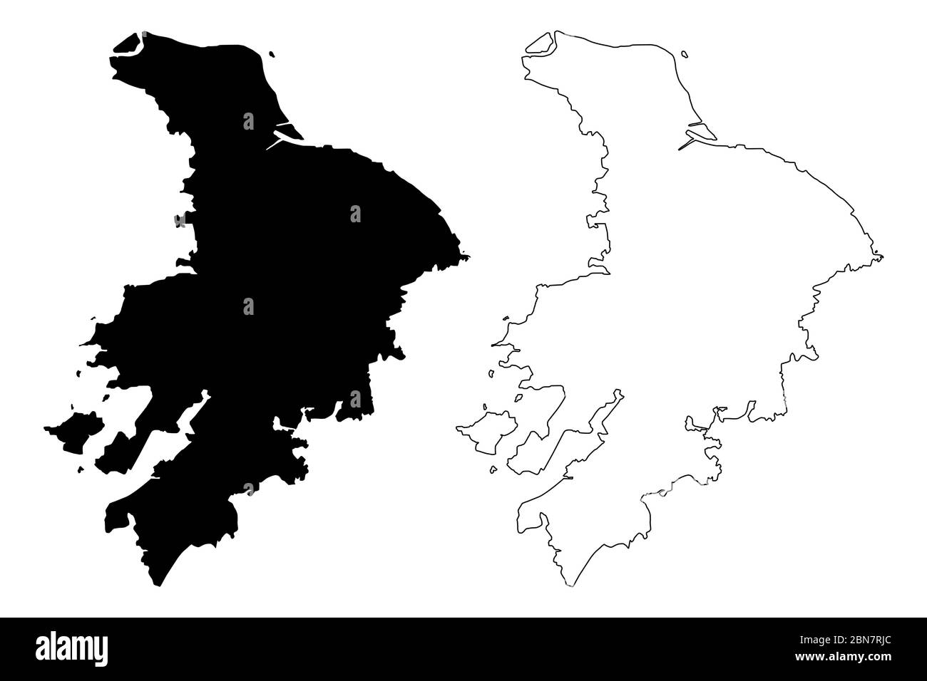 Suzhou Stadt (Volksrepublik China, Provinz Jiangsu) Karte Vektorgrafik, Skizze Scribble Stadt Soochow oder Sou-tseuo Karte Stock Vektor