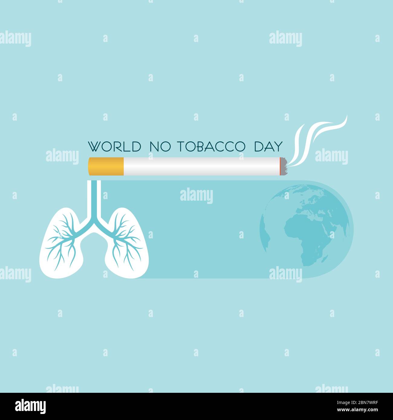 Illustration des Welt-No-Tobacco-Tages, der am 31. Mai stattfindet, Rauchverbot Konzept Stock Vektor