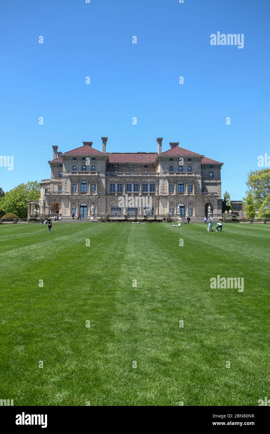 The Breakers Mansion, Newport, Rhode Island, Vereinigte Staaten Stockfoto
