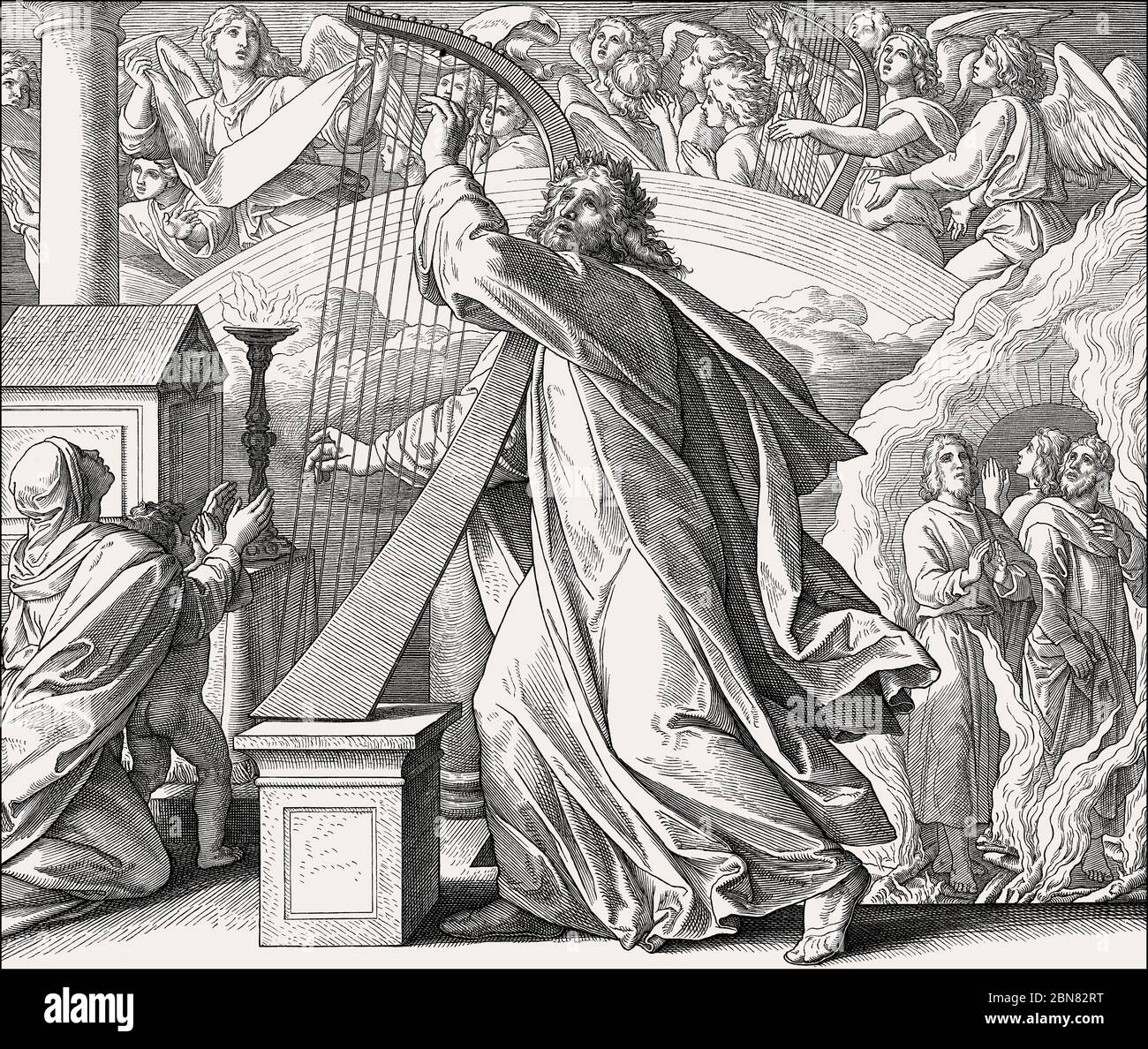 David der Psalmist, Altes Testament, von Julius Schnorr von Carolsfeld