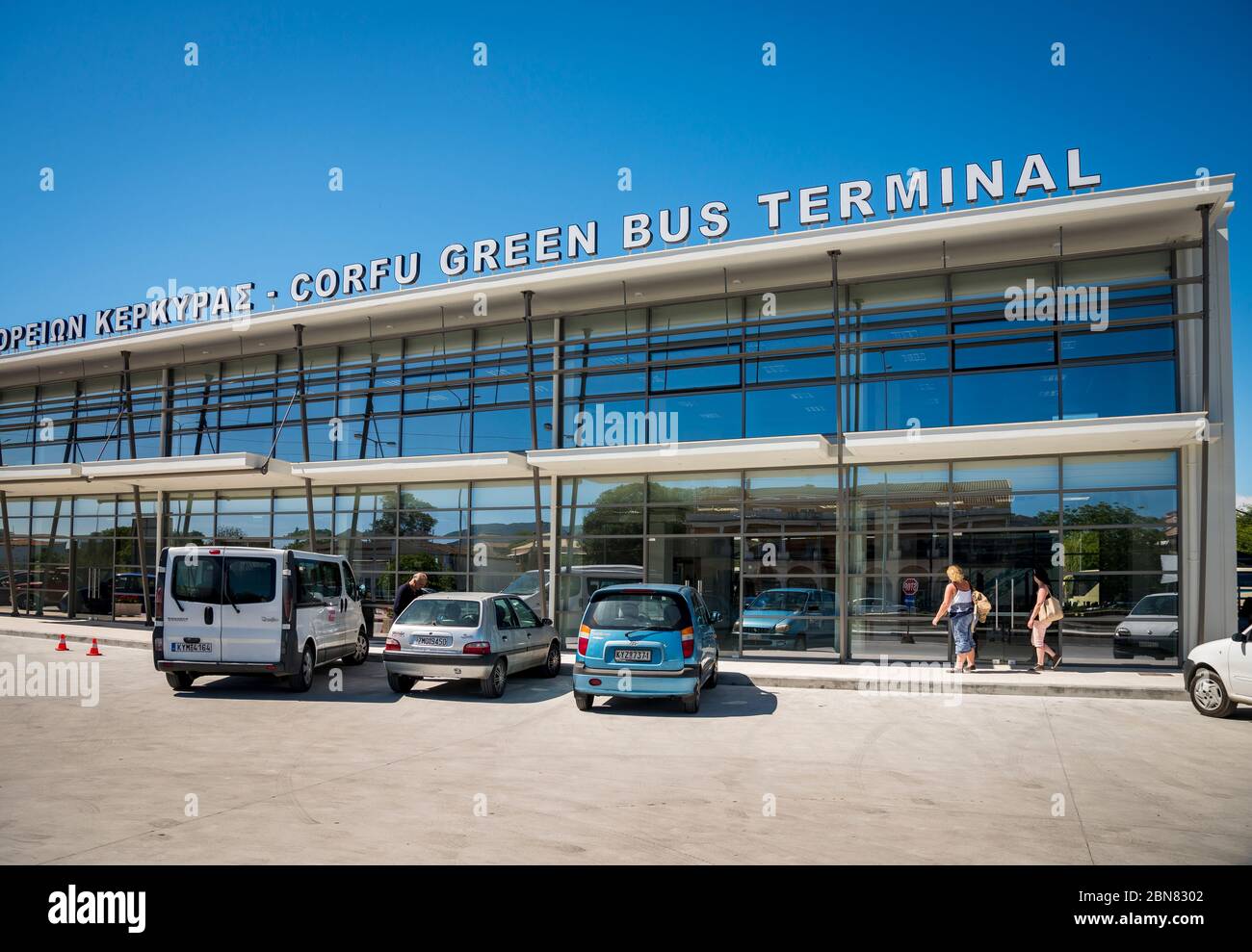 Corfu green bus terminal Fotos und Bildmaterial in hoher Auflösung