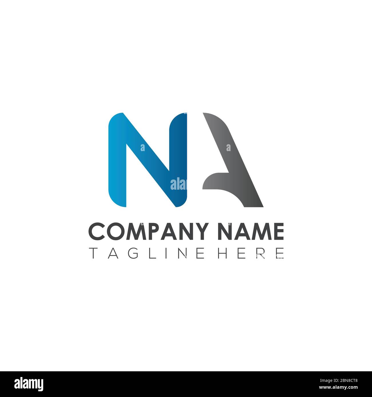 Anfangsbuchstabe NA Logo Design Vektor-Vorlage. Kreatives abstraktes NA Letter Logo Design Stock Vektor