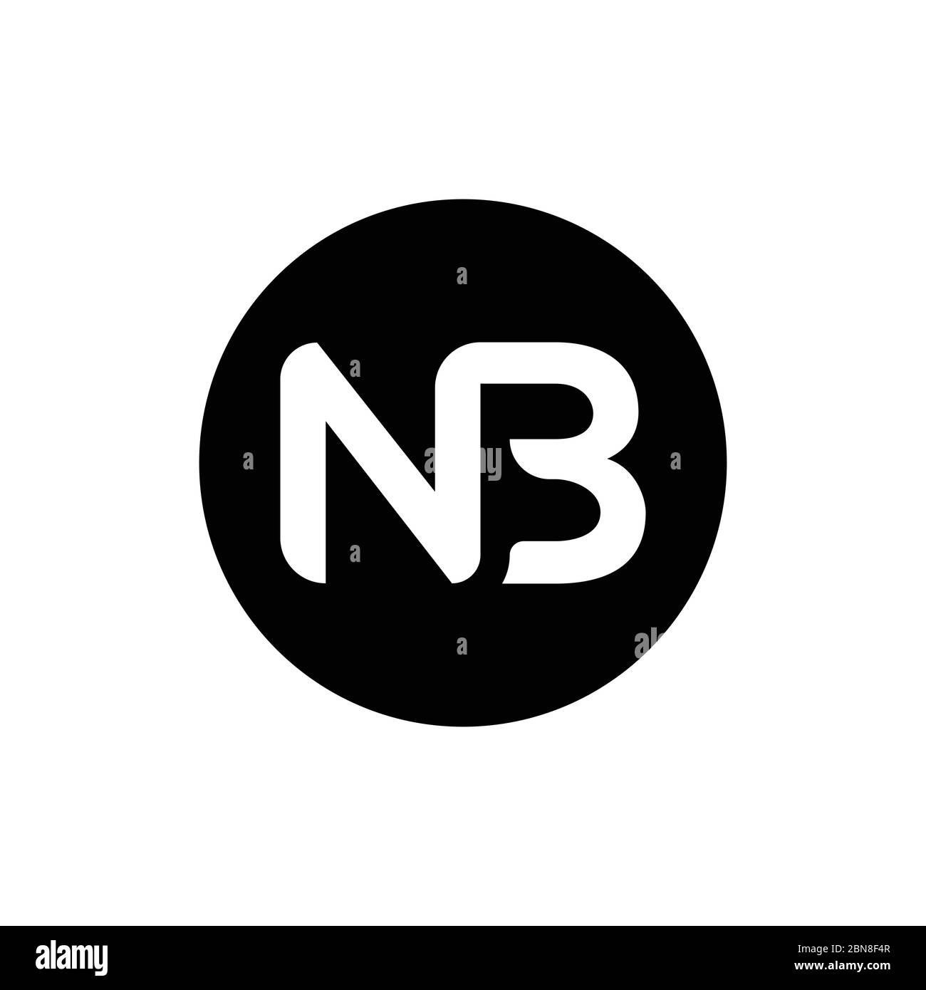 Anfangsbuchstabe NB Logo Design Vektor-Vorlage. Kreatives abstraktes NB-Logo-Design mit Buchstaben Stock Vektor