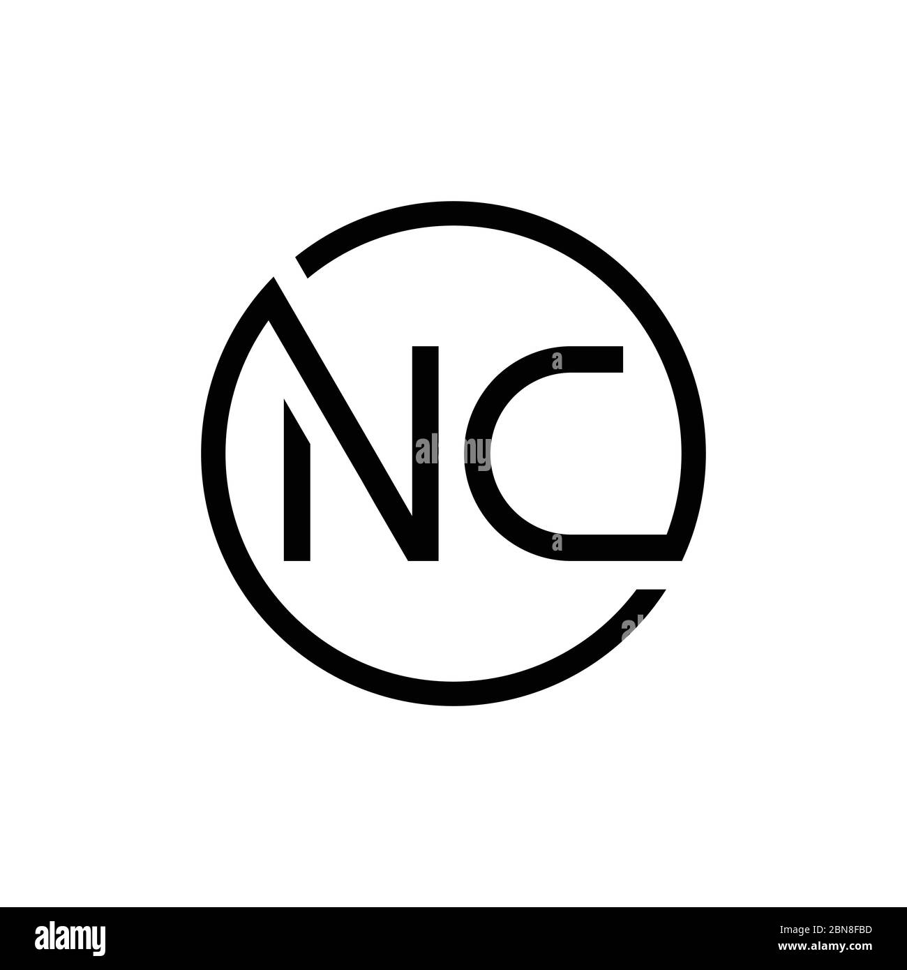 Anfangsbuchstabe NC Logo Design Vektor-Vorlage. Kreatives abstraktes NC-Logo-Design mit Buchstaben Stock Vektor