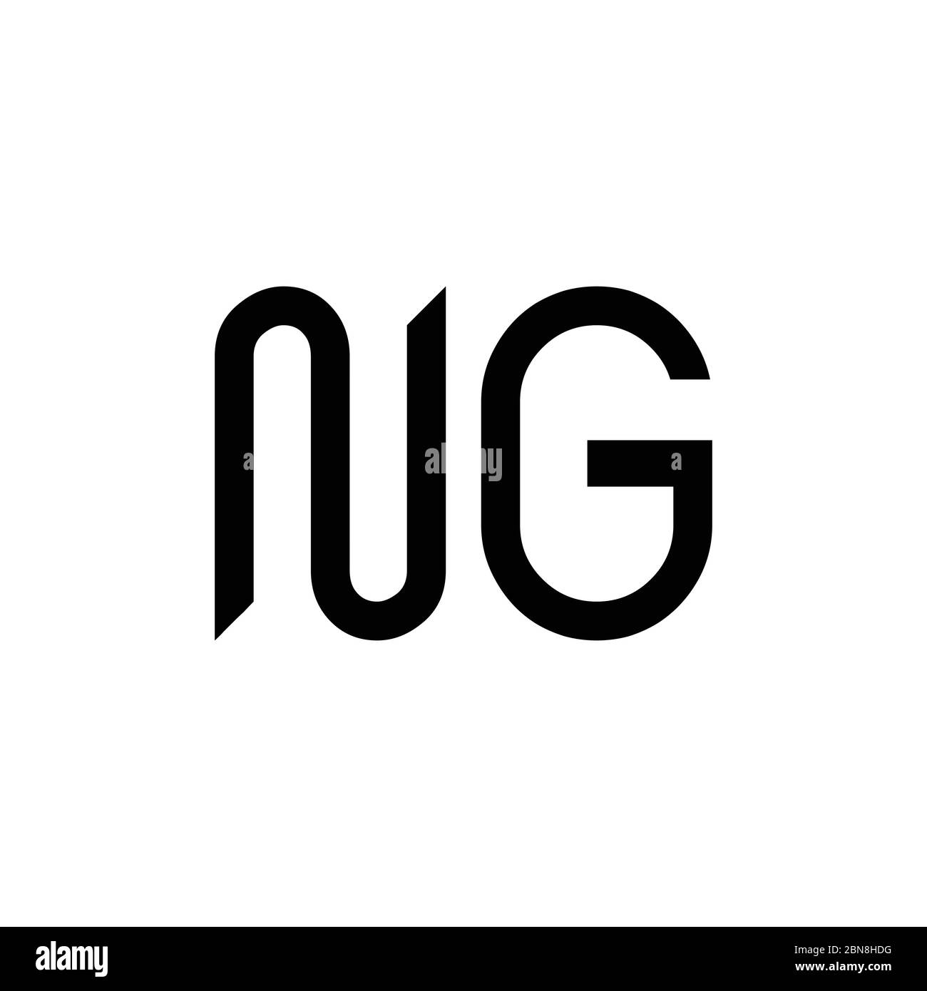 Anfangsbuchstabe NG Logo Design Vektor-Vorlage. Kreatives abstraktes NG Letter Logo Design Stock Vektor