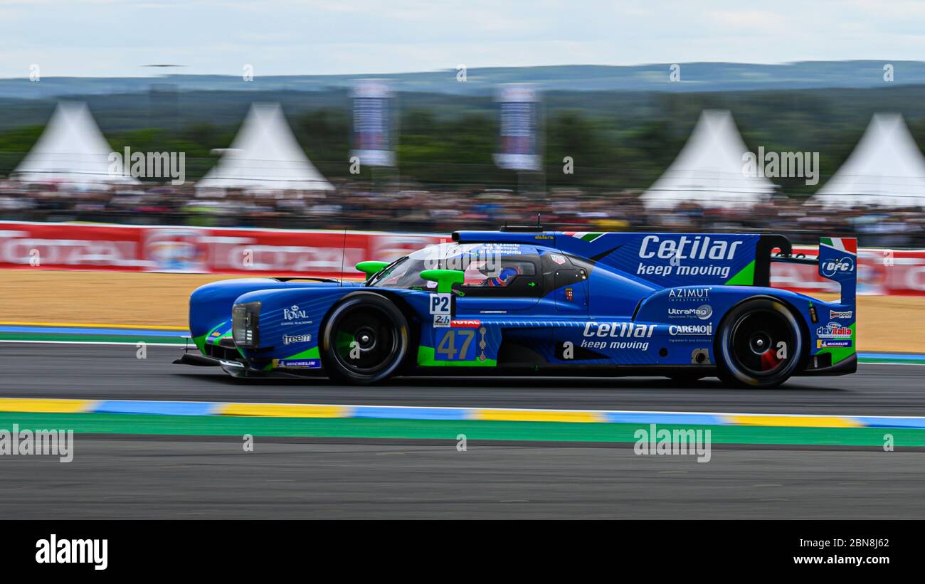 Le Mans / Frankreich - Juni 15-16 2019: 24 Stunden von Le Mans, Cetilar Racing Team, Dallara P217 LMP2, Road to Le Mans Race Eröffnung der 24 Stunden von Le Ma Stockfoto