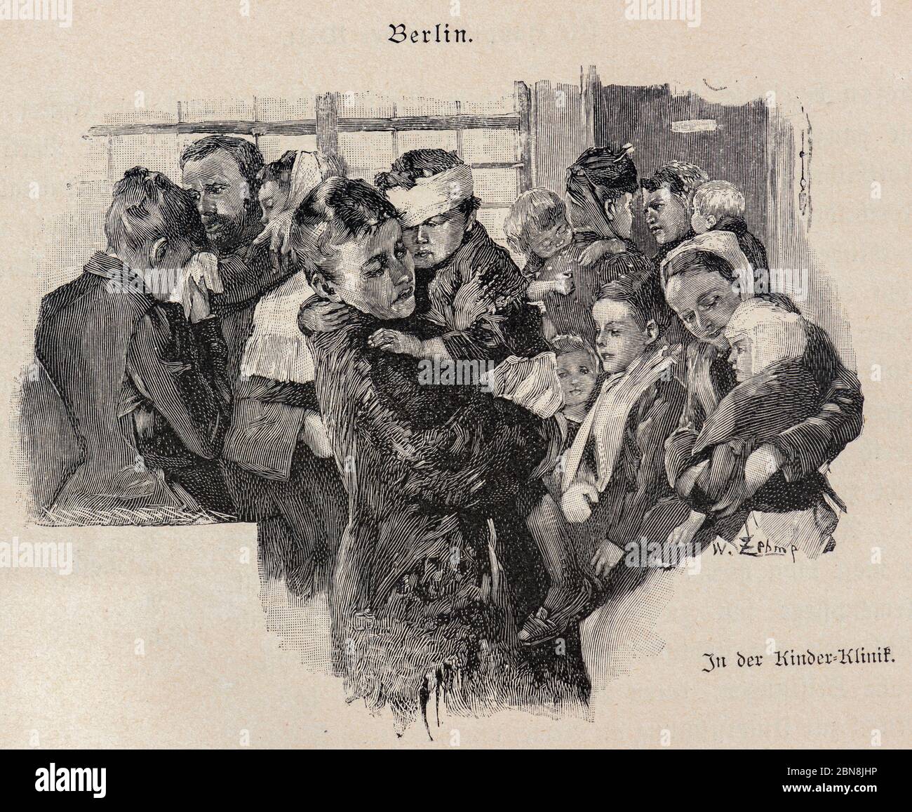 Kinderkrankenhaus in Berlin, Illustration aus der Hauptstädte der Welt, Breslau um 1897 Stockfoto