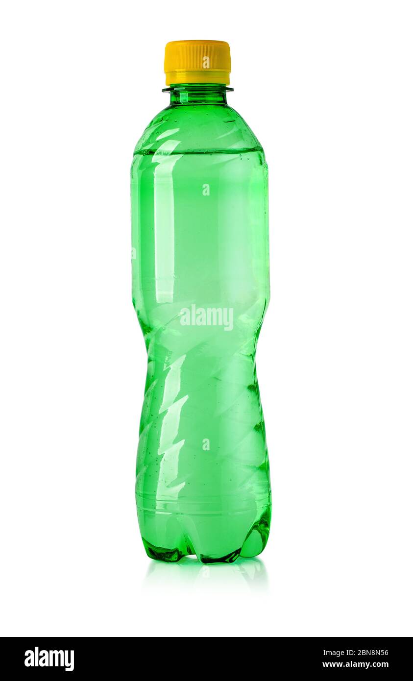 Green Energy Drink Soda vor einem Hintergrund mit Clipping-Pfad Stockfoto