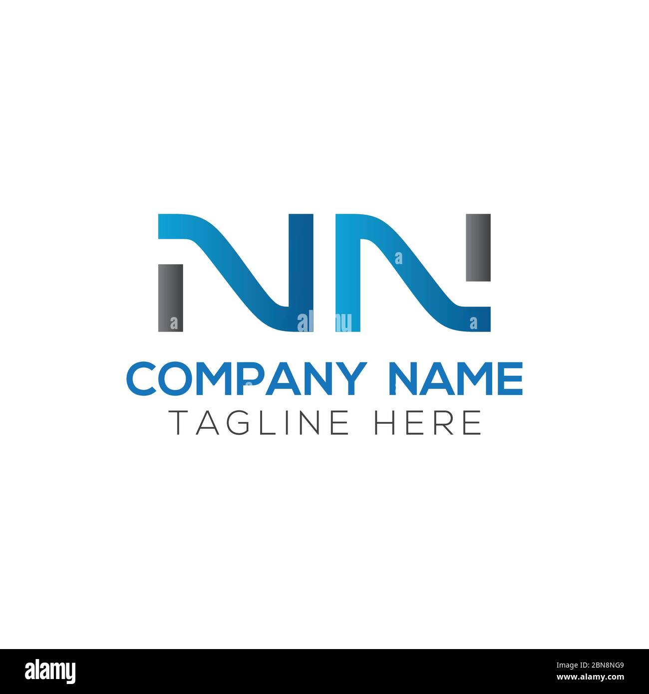 Initial Letter NN Logo Design Vektor-Vorlage. Kreatives abstraktes NN Letter Logo Design Stock Vektor