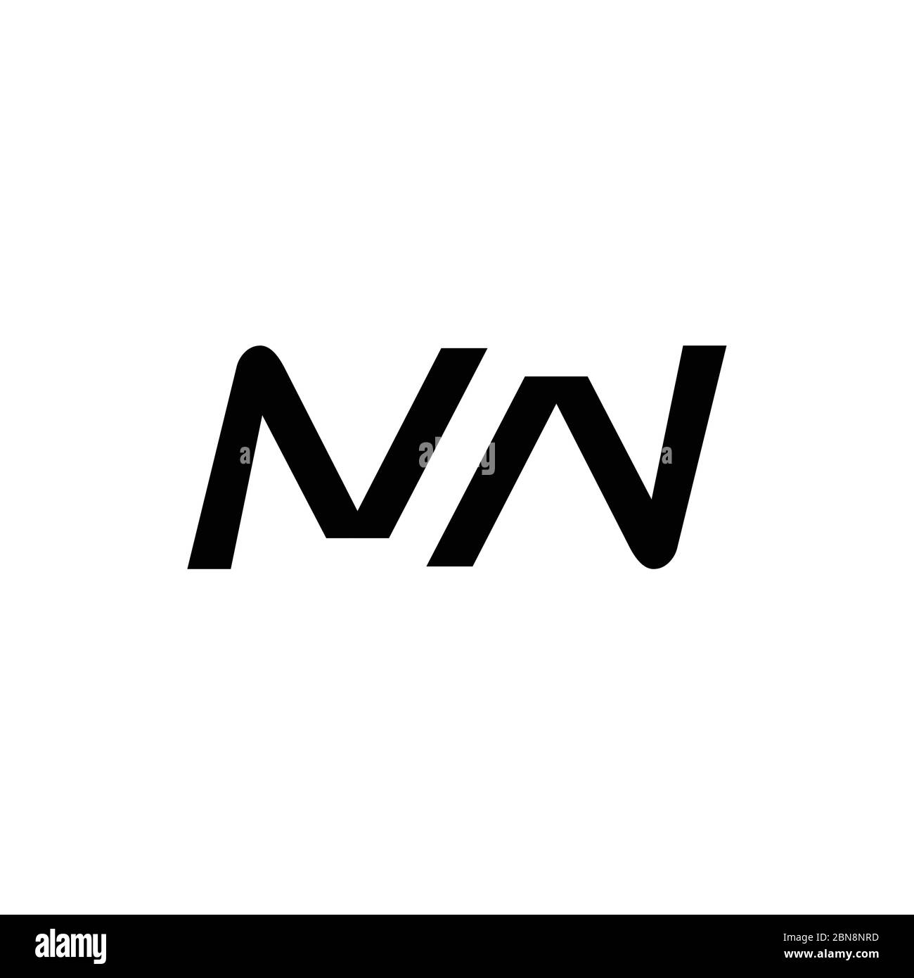 Initial Letter NN Logo Design Vektor-Vorlage. Kreatives abstraktes NN Letter Logo Design Stock Vektor