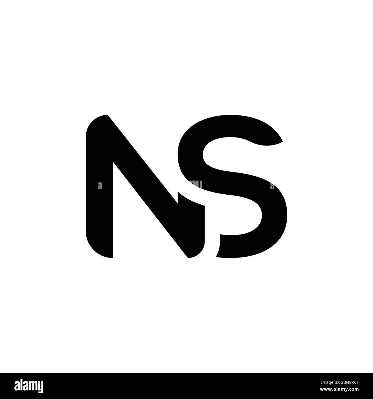 Anfangsbuchstabe NS Logo Design Vektor-Vorlage. Kreatives, abstraktes NS-Logo-Design mit Buchstaben Stock Vektor