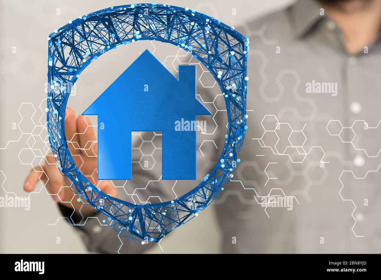 Ein Immobilienkonzept, Kauf erschwinglicher Wohnungen, Stockfoto