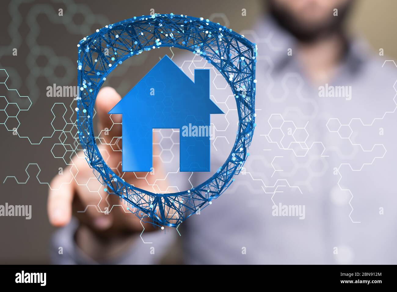 Ein Immobilienkonzept, Kauf erschwinglicher Wohnungen, Stockfoto