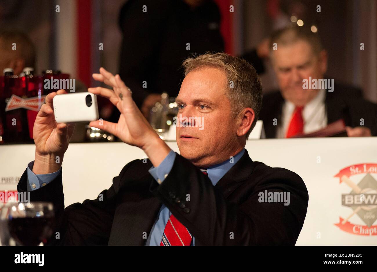 Bud Selig, Red Schoendienst erhalten Auszeichnungen beim St. Louis BBWAA 57th Writers Dinner 2015. Stockfoto