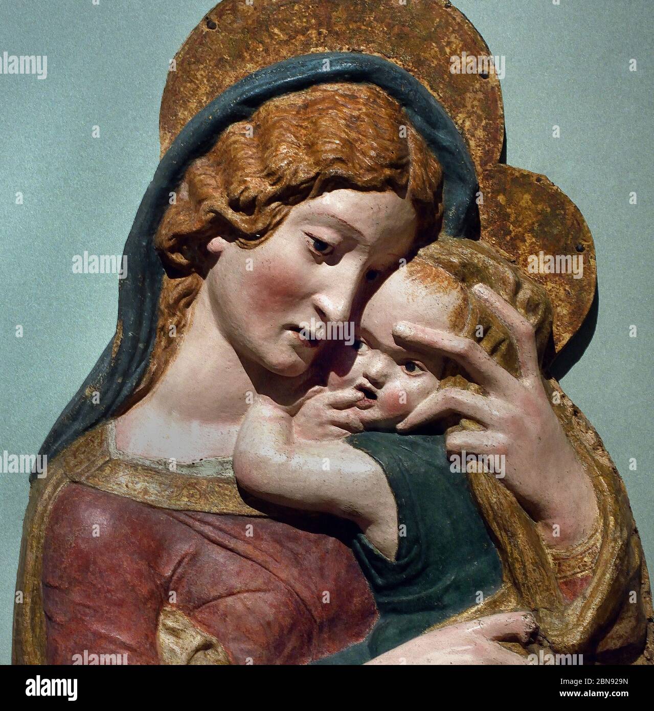 Jungfrau Maria und Kind ( Madonna Verona ) nach Modell 1450 von Donato di Niccolo Bardi - Donatello Florenz 1386 - 1466 Italien Italienisch Stockfoto