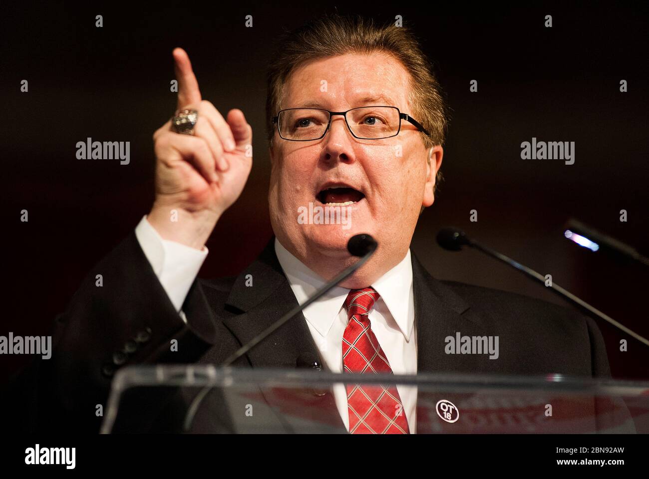 Bud Selig, Red Schoendienst erhalten Auszeichnungen beim St. Louis BBWAA 57th Writers Dinner 2015. Stockfoto