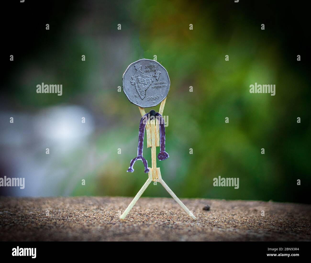 Streichholzstab Männer Kunst Stockfoto