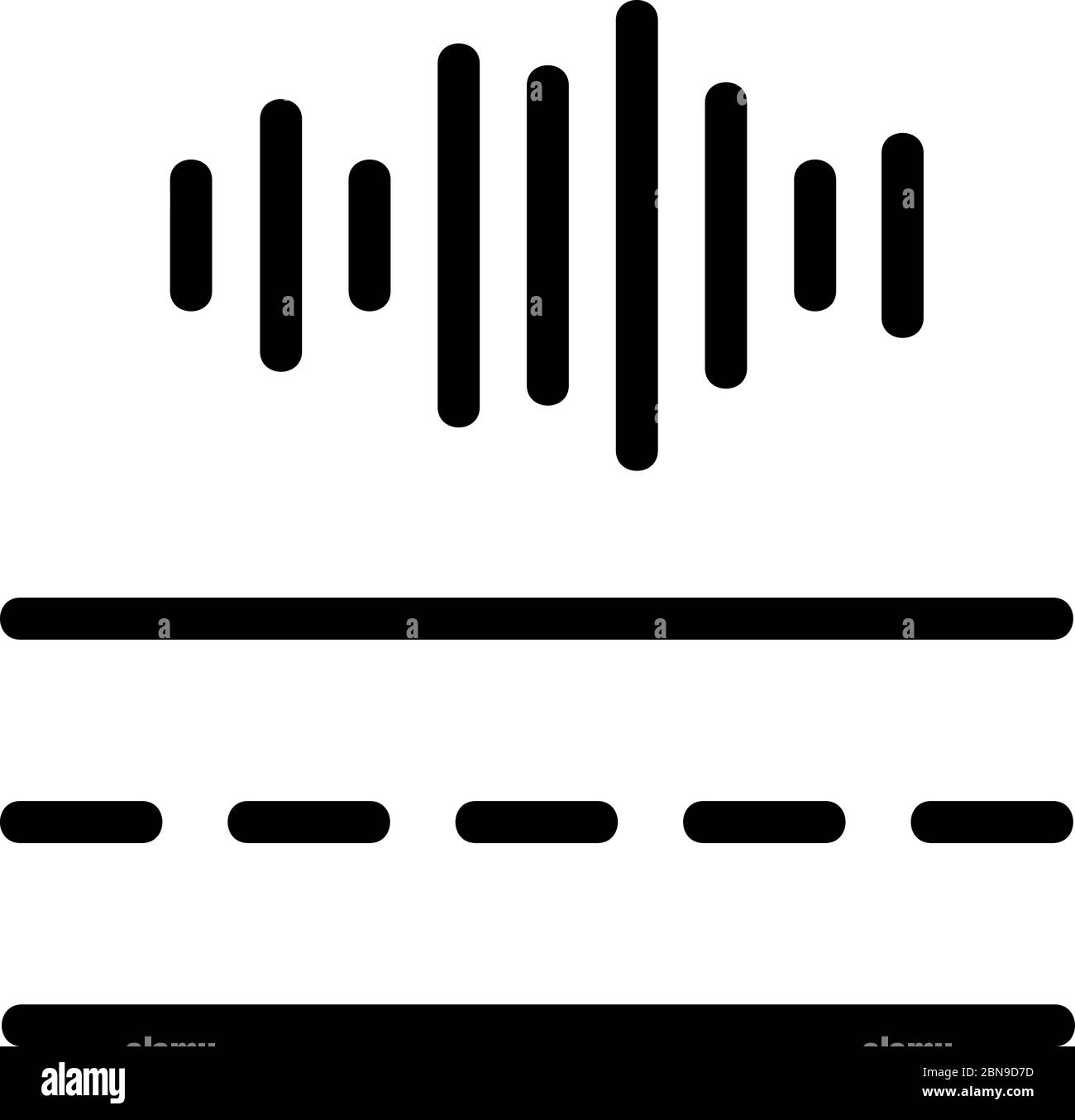 Sound Roads Symbol Vektor-Umriss Illustration Stock Vektor