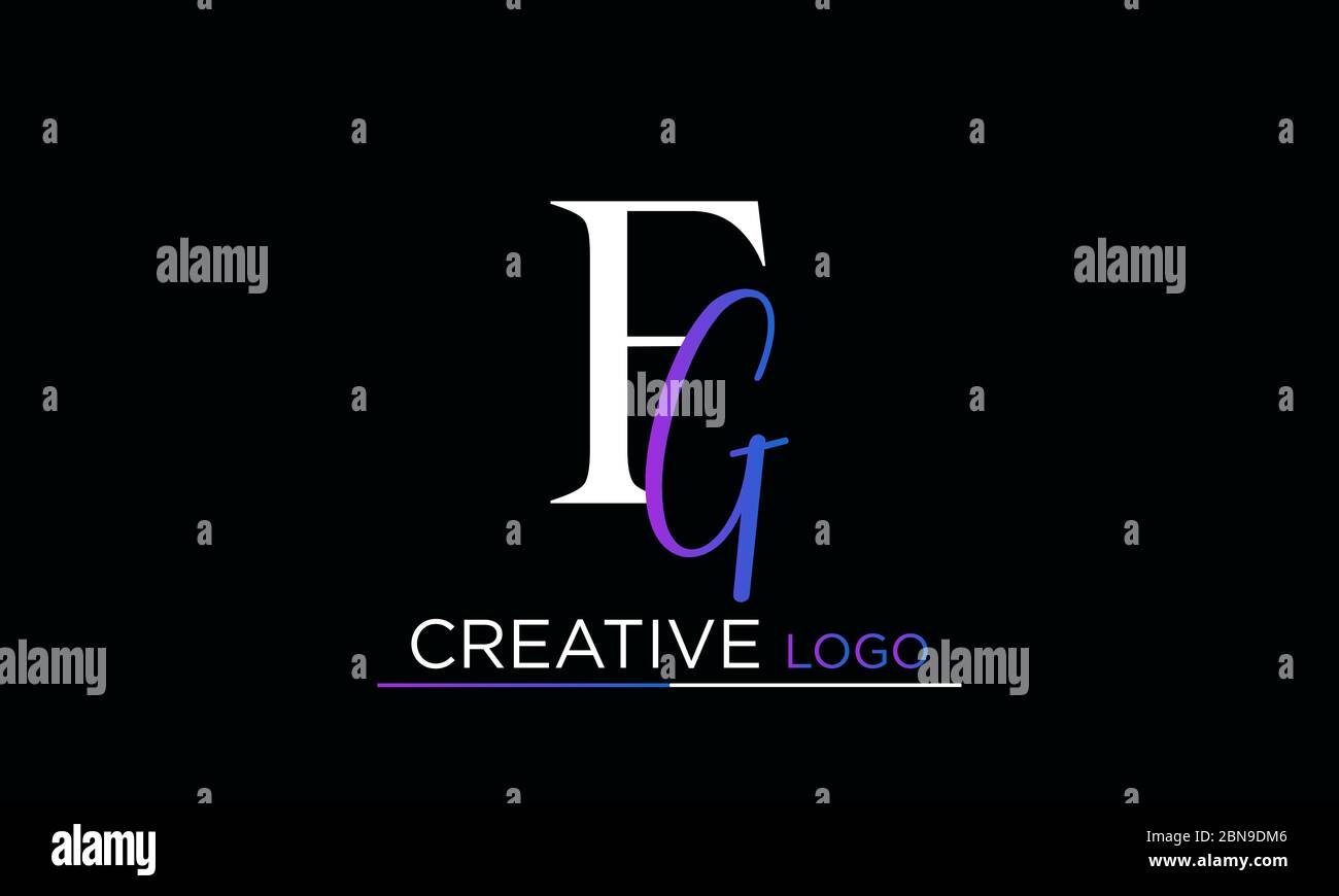 Initial GF oder FG Letter Logo mit Creative Modern Business Typography Vektorvorlage Stock Vektor