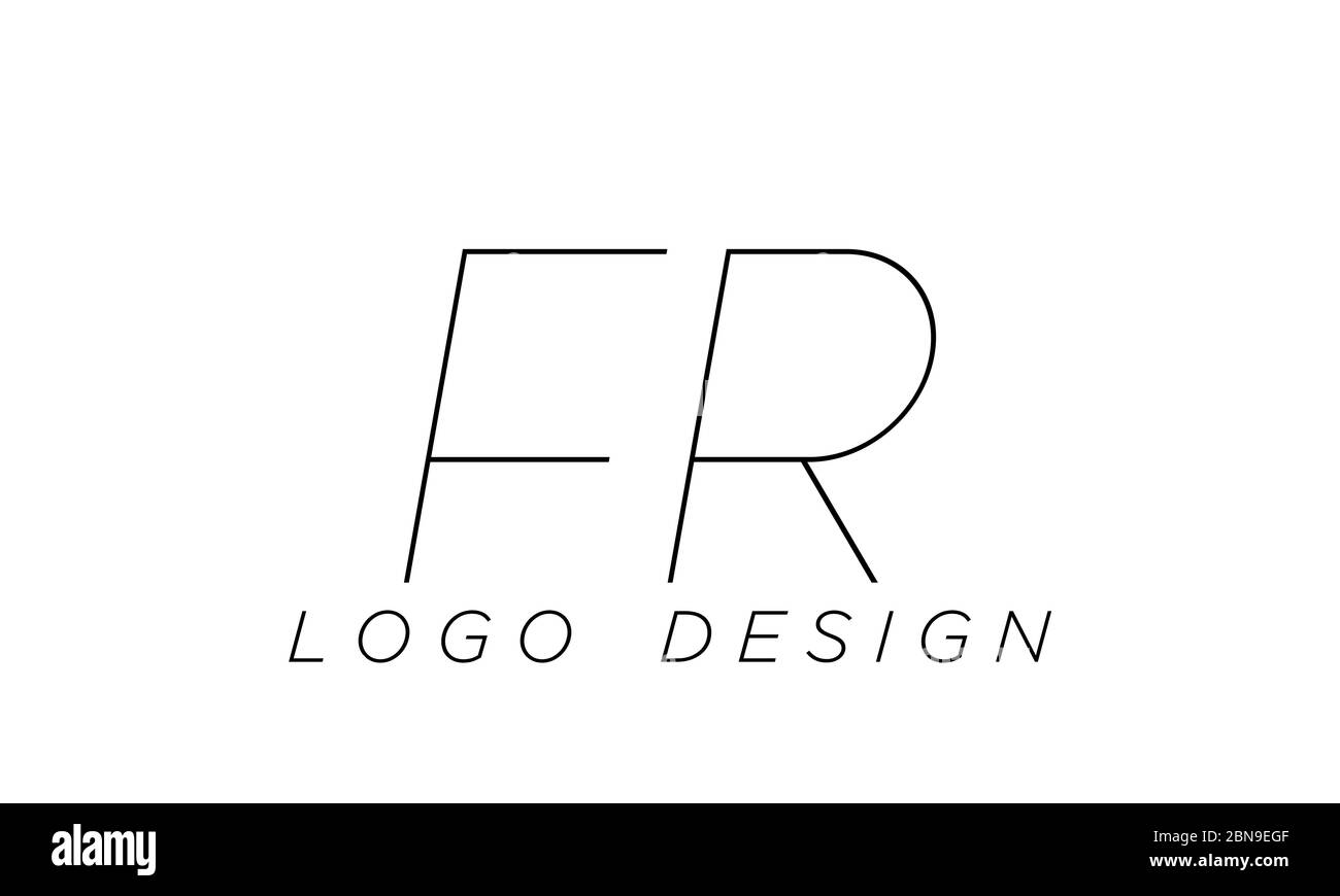 Design mit Logo-Vorlagen für RF- oder FR-Logos Stock Vektor