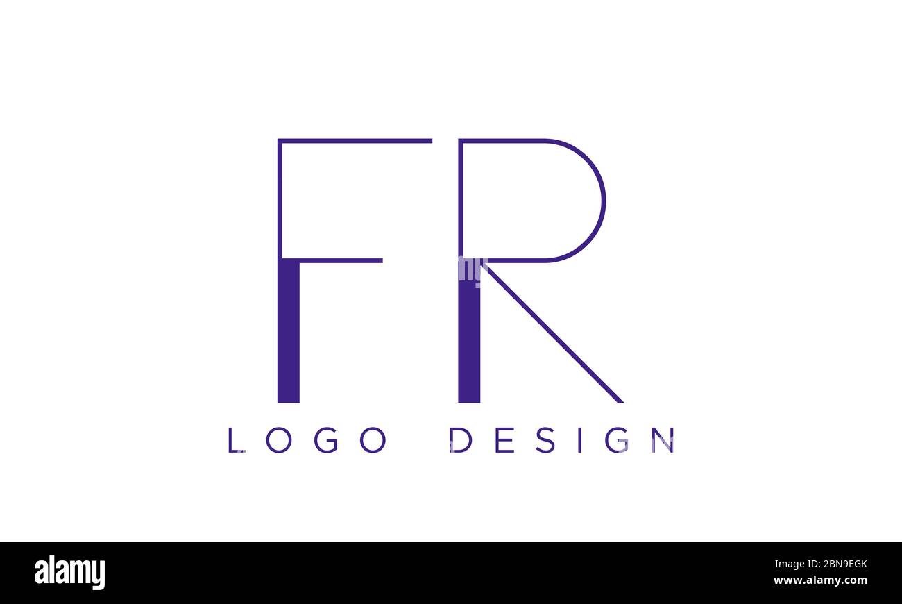 Design mit Logo-Vorlagen für RF- oder FR-Logos Stock Vektor