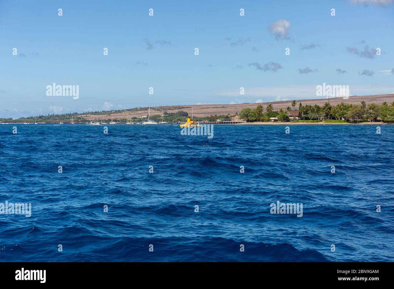 Touristische Sightseeing Bootsfahrt in Maui Stockfoto