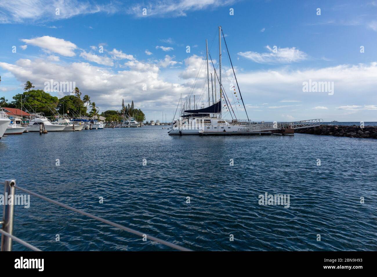 Touristische Sightseeing Bootsfahrt in Maui Stockfoto