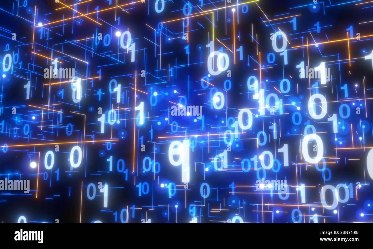 Ein Software-, Web-Entwicklung, Programmierkonzept. Abstrakte Programmierung Stockfoto