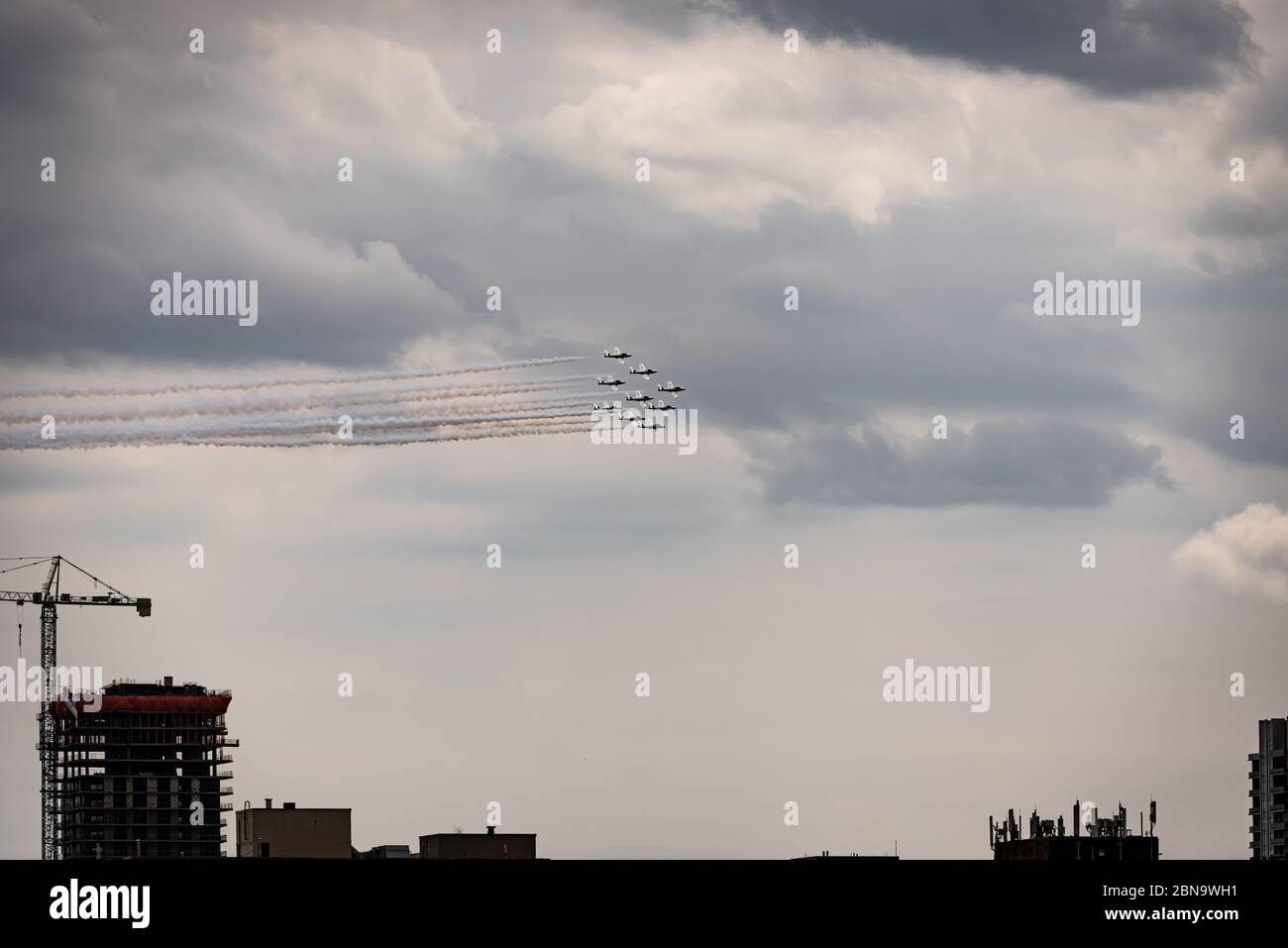 RCAF Snowbirds über London Ontario Stockfoto