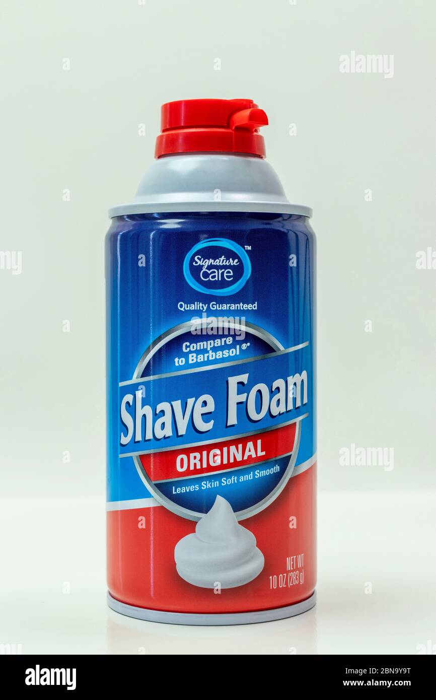 Dose Rasiercreme Stockfoto