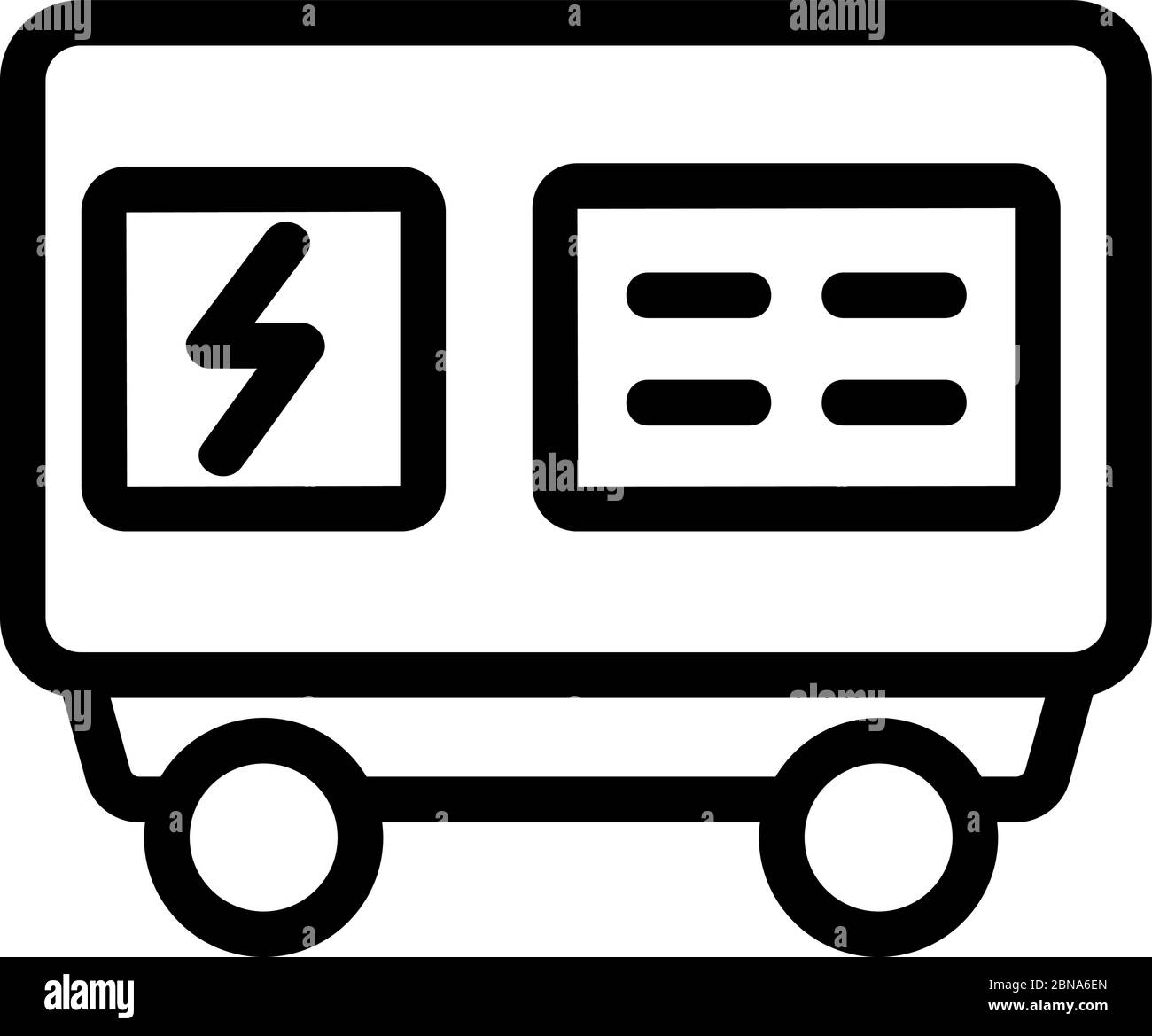 Elektrischer Generator Symbol Vektor Umriss Illustration Stock