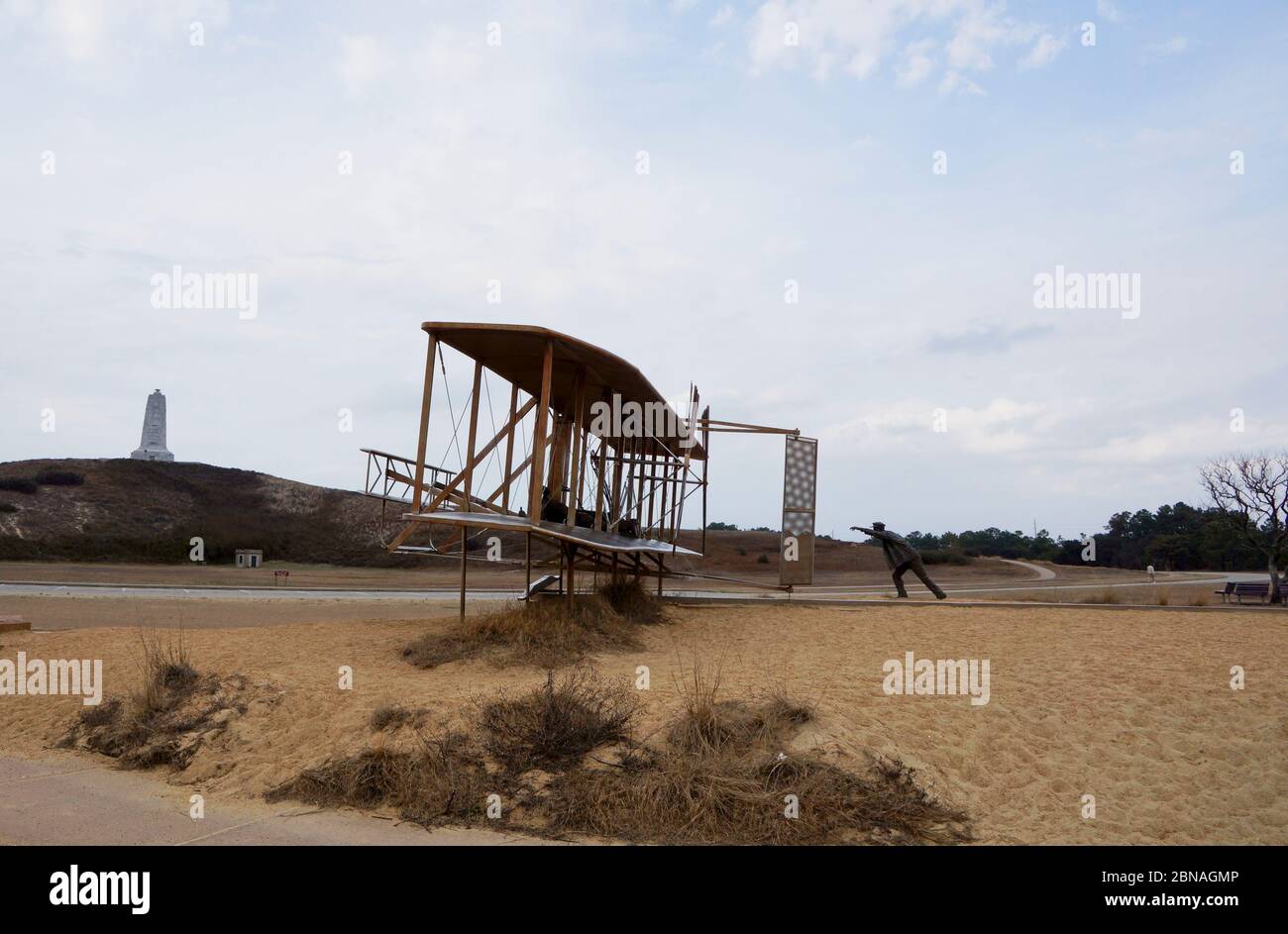 Kill Devil Hills USA - 13. März 2015 - Wright Brothers National Memorial Stockfoto