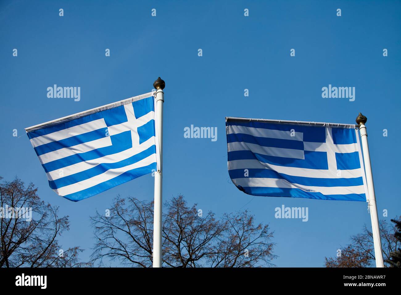 Griechische Flagge. (CTK Photo/Martin Sterba) Stockfoto