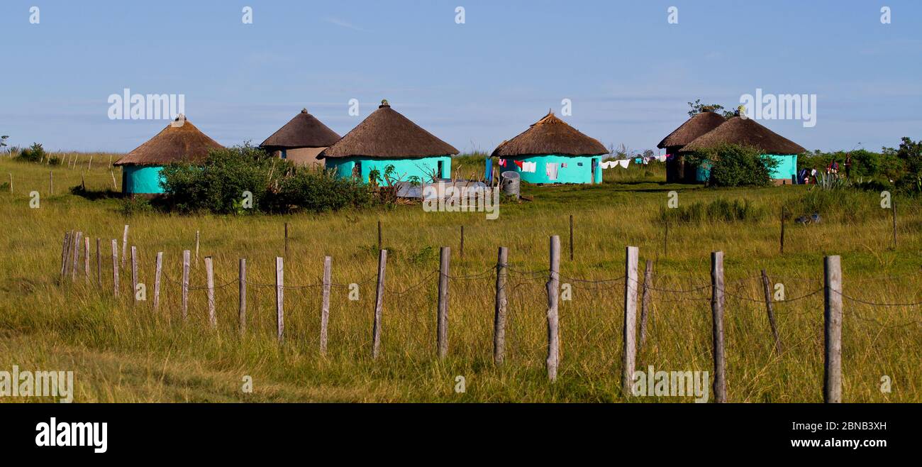 Ländliche Wohnsiedlung Eastern Cape , Südafrika Stockfoto