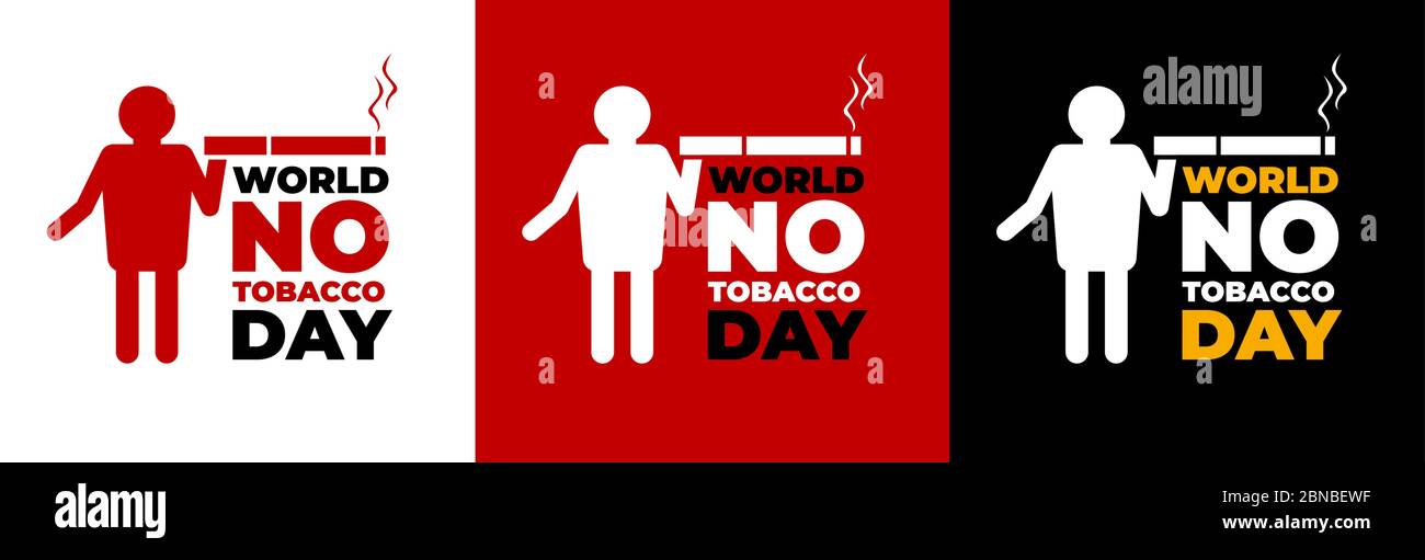 Vektor-Illustration, Poster oder Banner für Welt kein Tabak day.stop Tabak Stock Vektor