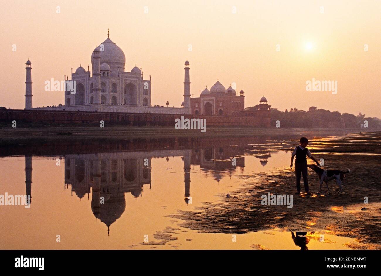 Taj Mahal-Mausoleum. Agra. Uttar Pradesh.India. Stockfoto