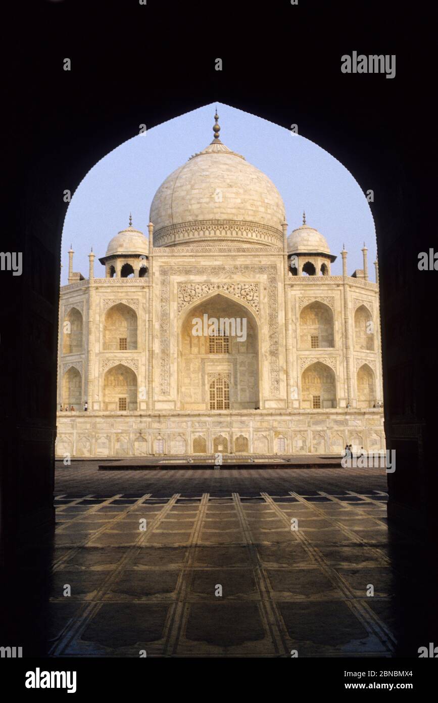 Taj Mahal-Mausoleum. Agra. Uttar Pradesh.India. Stockfoto