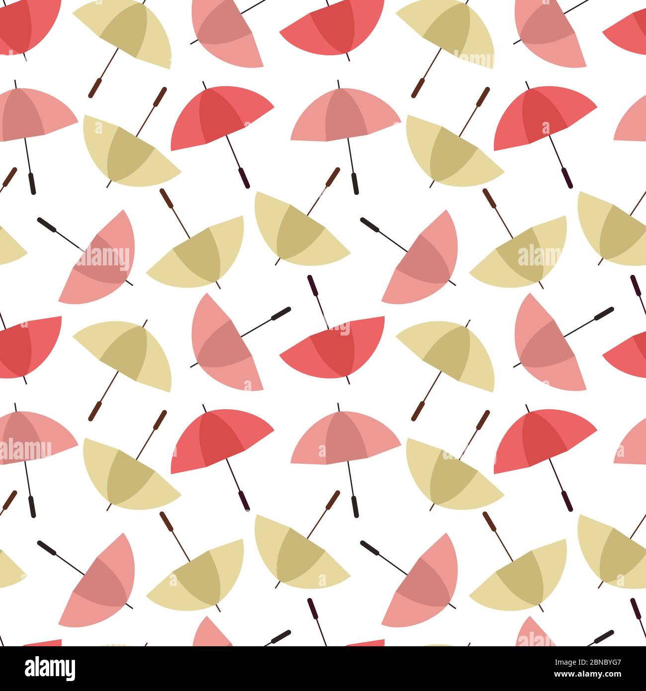 Bunte Regenschirme nahtlose Hintergrund Muster Vektor Illustration. Herbst Wetter Stil Stock Vektor