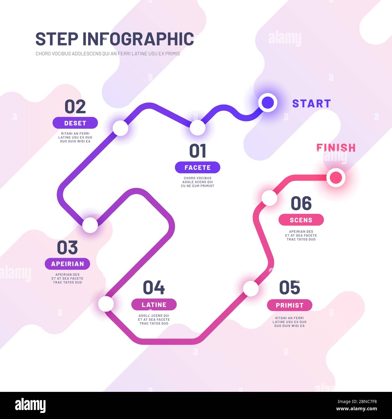 Infografik zur Straßenkarte. Reise Weg und Reise, Reise abstraktes Diagramm. Vektorgrafiken für Geschäftsschritte. Illustration der Infoshoroskop, Business Order Way Stock Vektor