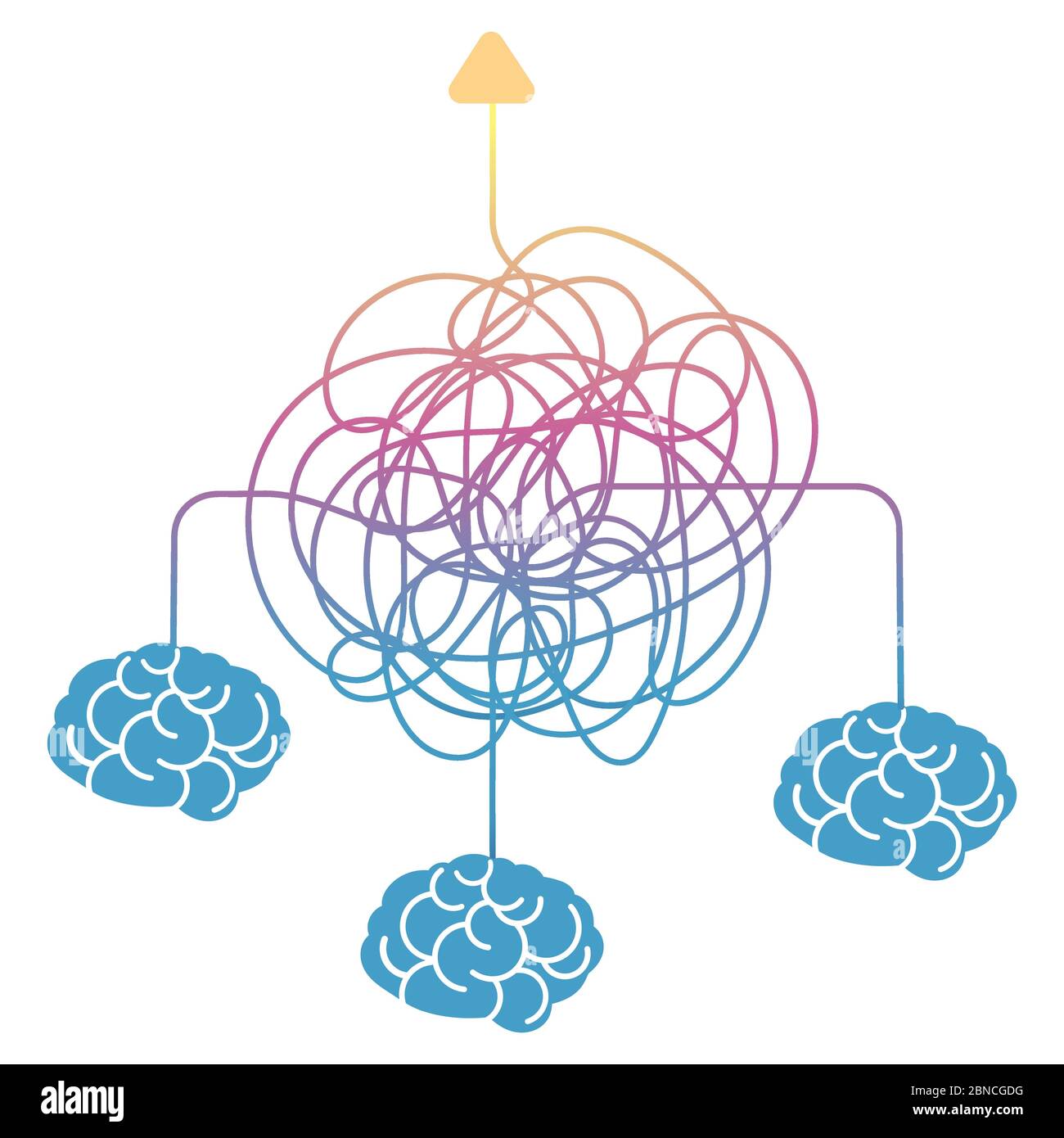 Suche nach Weg, Teambildung oder Brainstorming Vektor-Konzept Illustration isoliert auf weiß Stock Vektor
