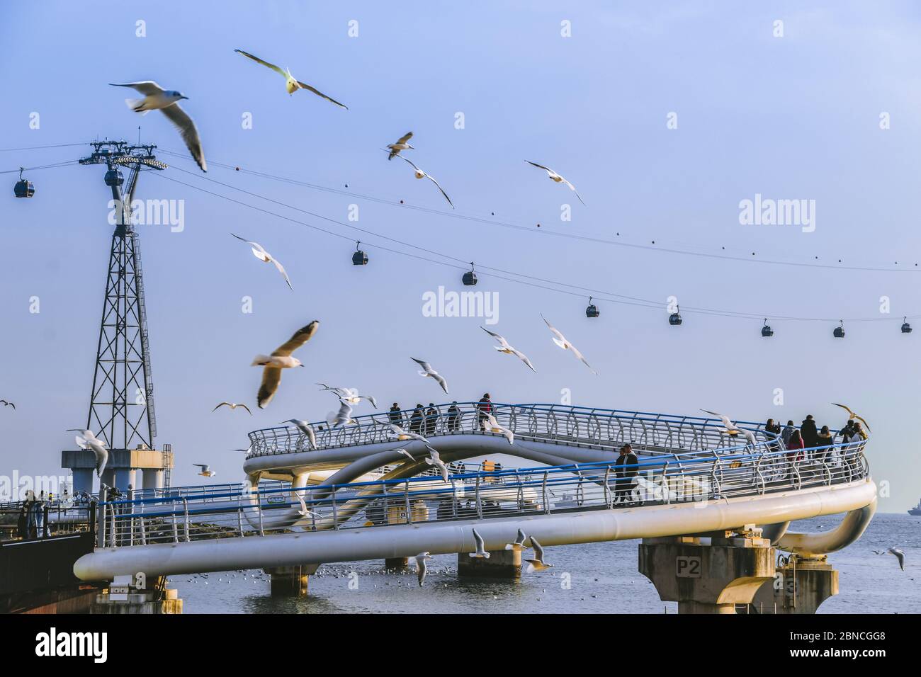 Busan, Südkorea 18/2020 Busan Songdo Skywalk Stockfoto