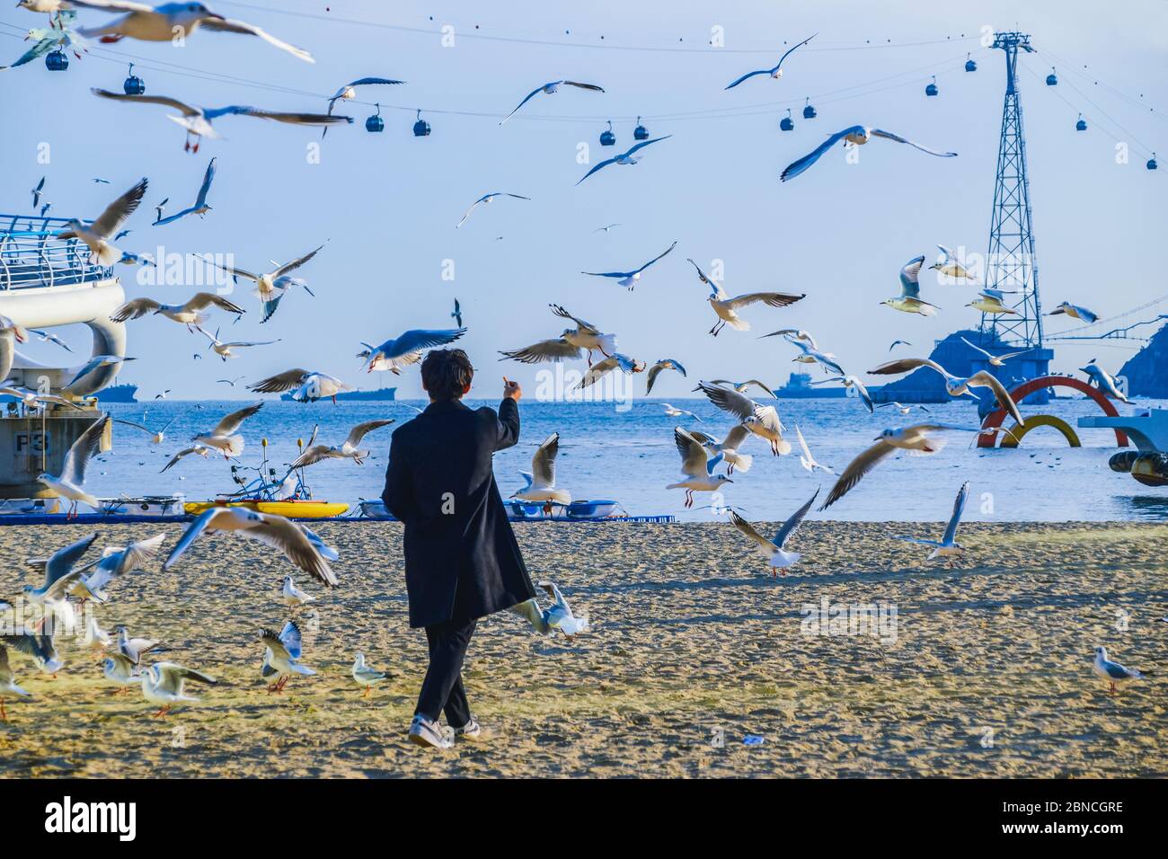 Busan, Südkorea 18/2020 Busan Songdo Skywalk Stockfoto