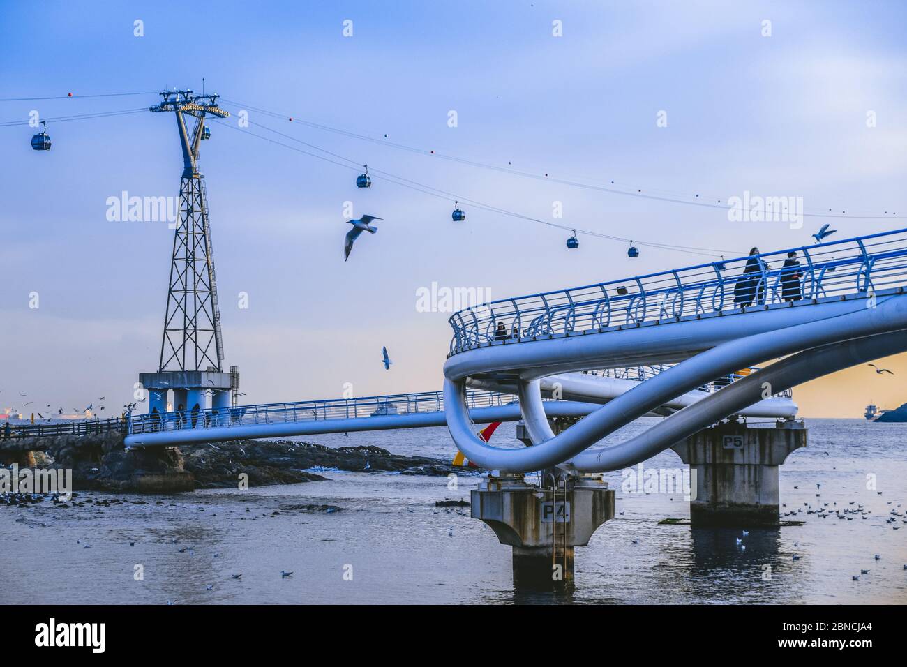 Busan, Südkorea 18/2020 Busan Songdo Skywalk Stockfoto