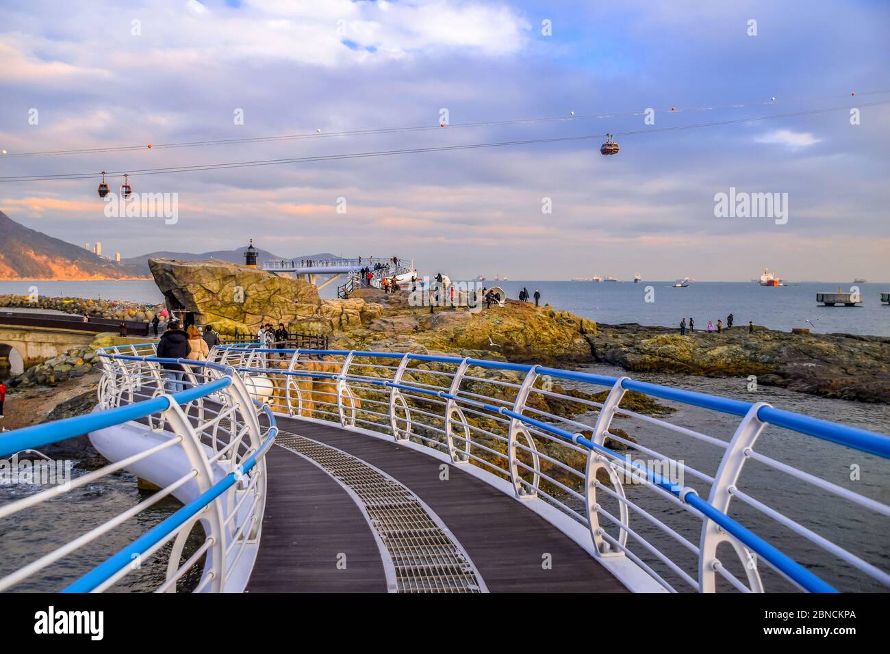 Busan, Südkorea 18/2020 Busan Songdo Skywalk Stockfoto