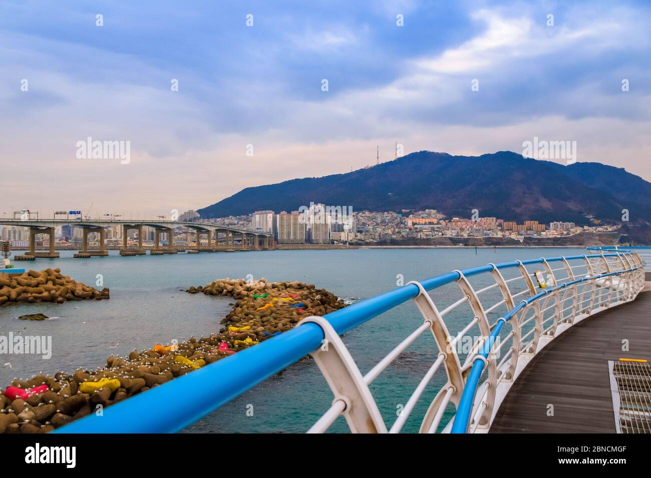 Busan, Südkorea 18/2020 Busan Songdo Skywalk Stockfoto