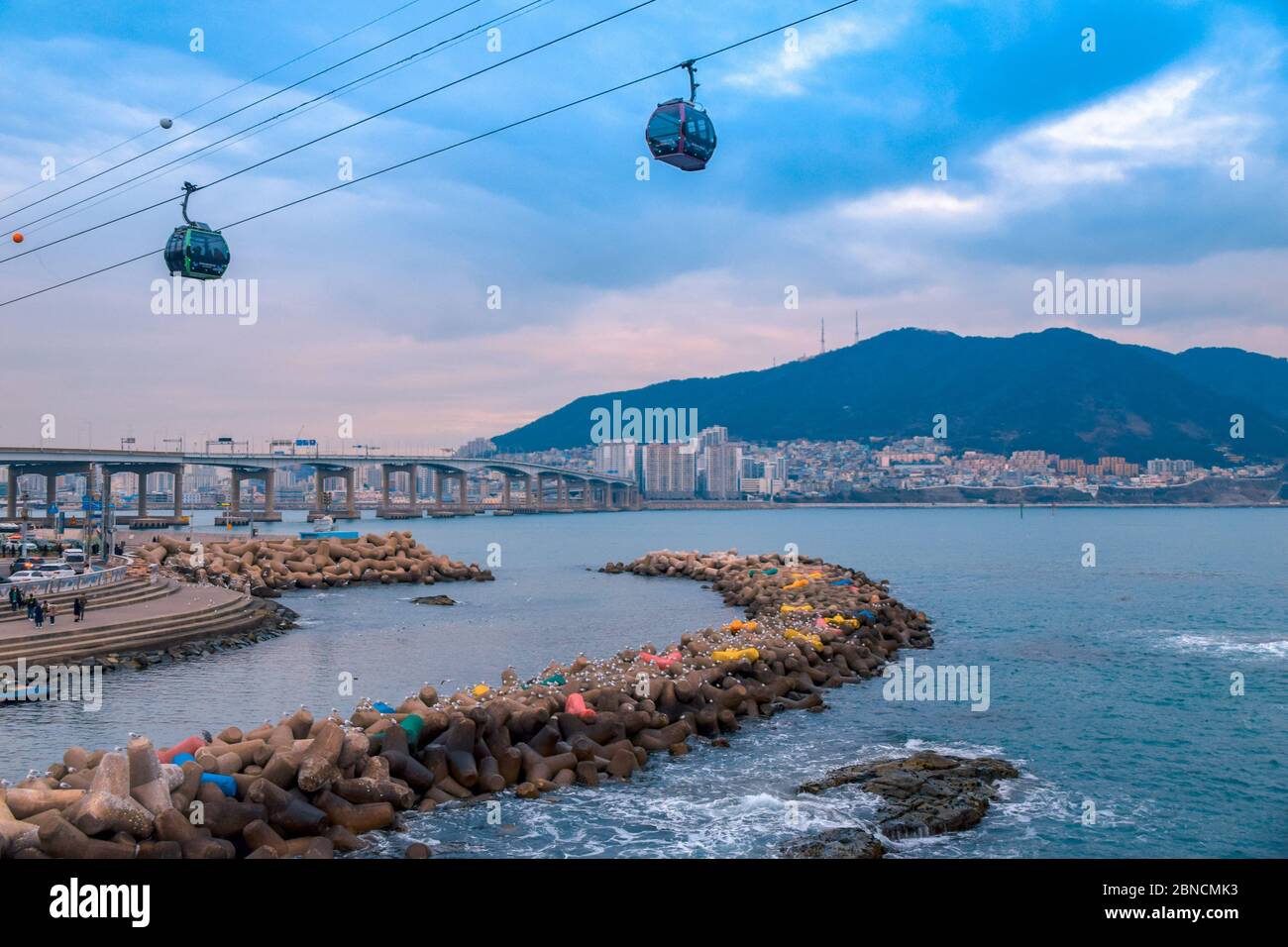 Busan, Südkorea 18/2020 Busan Songdo Skywalk Stockfoto