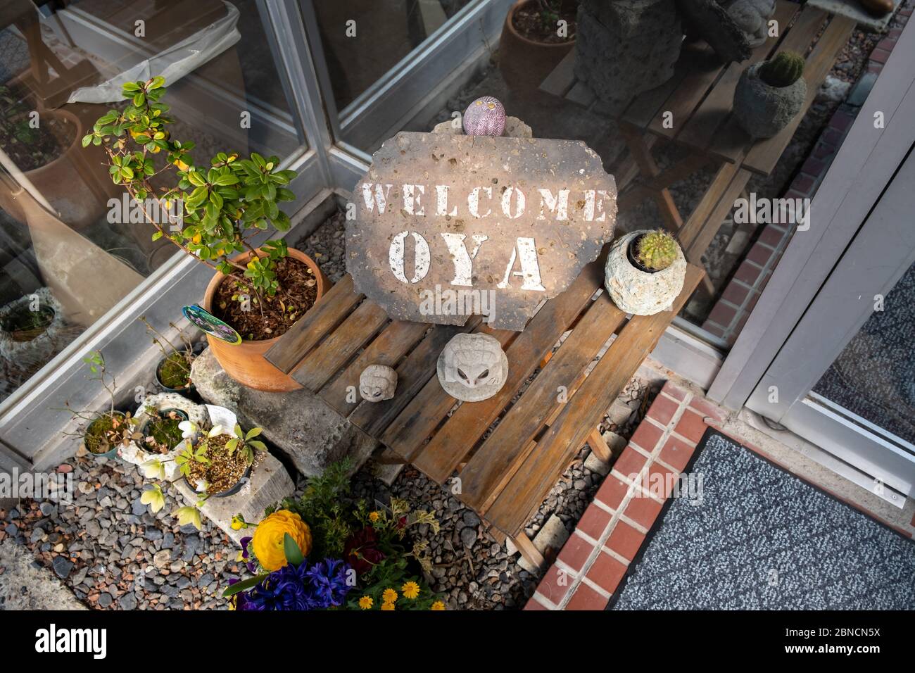 Tochigi, Japan - 21. März 2019: Blick von Oya History Museum, ein Museum und Event Space gebaut in einem massiven ehemaligen Steinbruch im Nordwesten Utsun Stockfoto